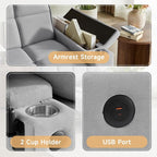 hansones ​66" Multi-Functional Pull-Out Sofa Bed - Image 4