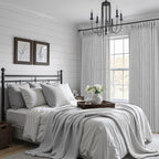 Natural Linen 100 Inch Light Grey Patio Curtains - Image 6