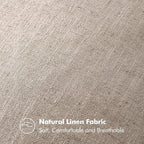 MIULEE Decorative Linen Pillow Covers 18x18 Inch Natural Linen | Boho - Image 3