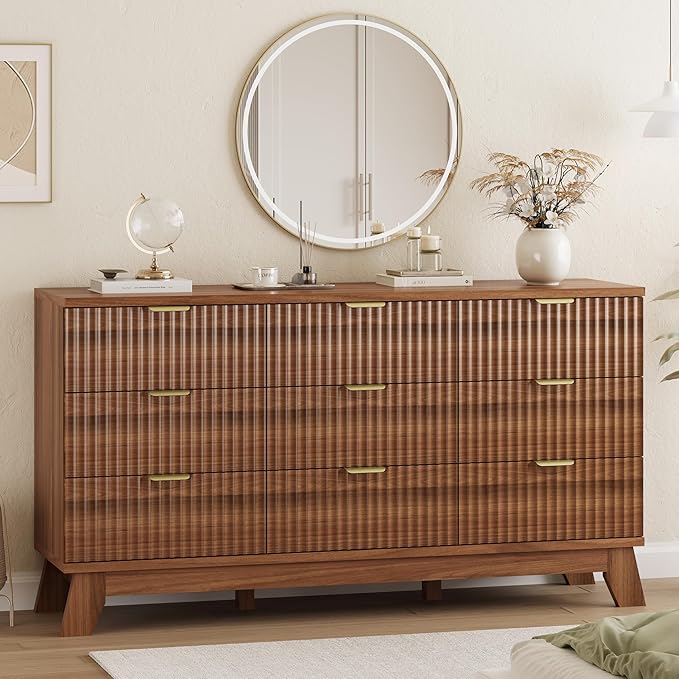 Xixini Fluted Dresser for Bedroom by Xixini