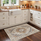 Madane Washable Area Rug 2x3 Small Entryway Rugs Non-Slip, Turmeric/Grey | - Image 3