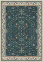 Dark Green Vintage 7x10 Washable Rugs - Image 3