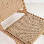 JONATHAN Y Parker 23.6" x 36.2" Solid Teak Wood Woven Yarn Accent Bohemian - Image 6