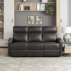 Lexicon Manual Reclining Sofa, Faux Leather Recliner Sofa, Wall Hugger - Image 7