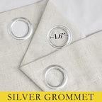NICETOWN 100% Blackout Linen Texture Curtains 80 inches Long, Thermal Insulated - Image 6