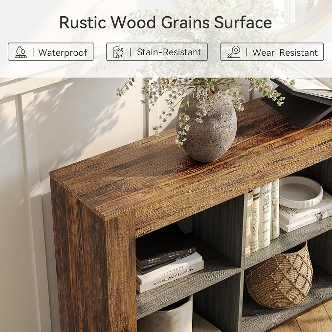 LITTLE TREE TV Stand with Storage, 63-Inch Entertainment Center with Shelves - Image 4
