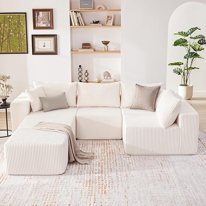 Weture 135.4" Cloud Couch Sectional, Modular Sectional Sofa - Image 2