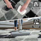 4x6 Black and Grey Fluffy Soft Area Rug Non-Slip - Image 5