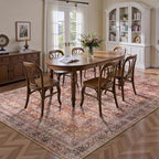5x7 Area Rugs - Washable Vintage Retro Living Room Rug, Soft Ultra Thin Non - Image 4