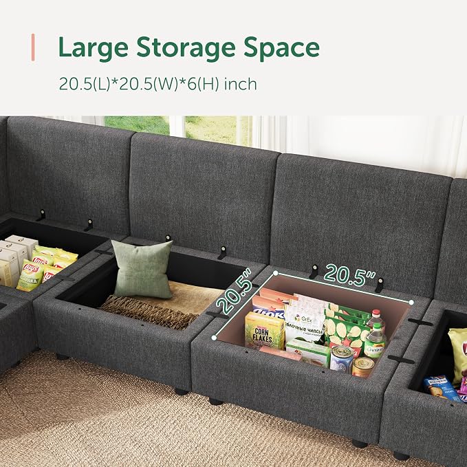 HONBAY Modular Sectional Sleeper Sofa - Image 6