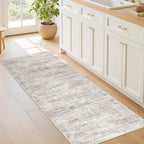 2x6 Runner Rug Non Slip, Washable Hallway Runner Rug, Taupe | Neutral Rugs - Image 3
