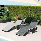 Outsunny Chaise Lounge Chair Outdoor Set of 2, 5-Position Adjustable Outdoor - Image 8