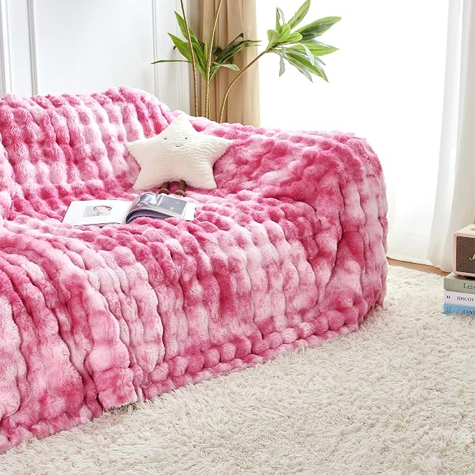 60x80 Inches Ultra-Soft Fuzzy Faux Fur Plush Twin Size Blanket - Image 5
