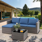 Shintenchi 4 Pieces Patio Furniture Sets, Outdoor Sofa Patio Sectional Sets All - Image 3