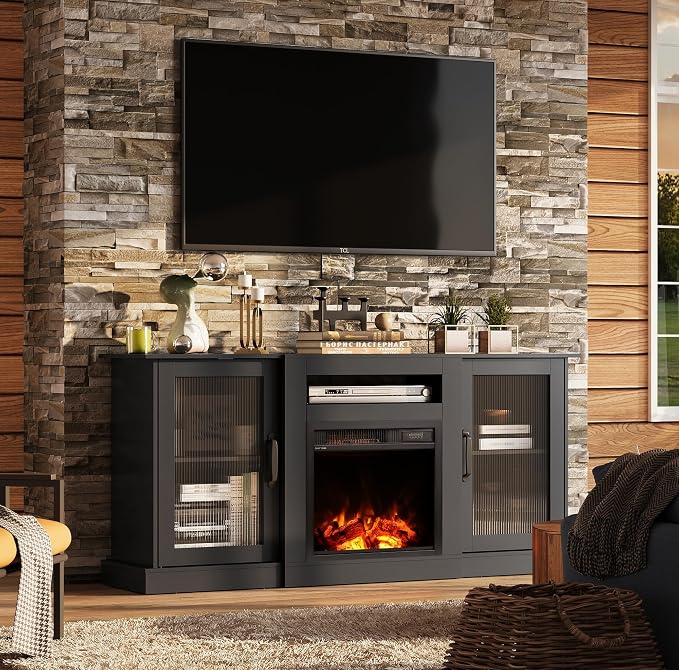 WLIVE Fireplace TV Stand for 65" TV, Entertainment Center - Image 2