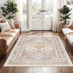 4x6 Area Rugs for Living Room Non Slip Rugs for Bedroom, Low Pile Soft Washable - Image 3