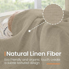 BGment Short Linen Curtains 40 Inches Long - Image 3