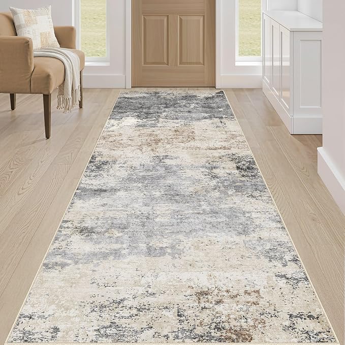 LOONGRUG Runner Rug 2x10 Washable Non-Slip Kitchen Neutral Modern Rug | - Image 4