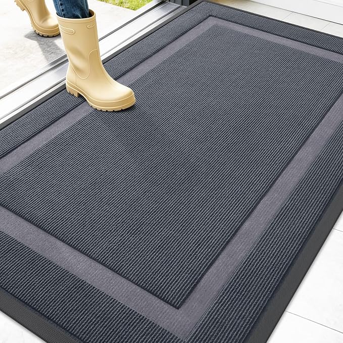 OLANLY Front Door Mat Outside 47x32, All-Season Heavy-Duty Rubber Doormat | by OLANLY