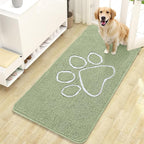 OLANLY Dog Door Mat for Muddy Paws 47x24, Paw Print Design Chenille Mud Mat | by OLANLY