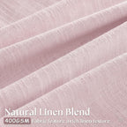 Light Pink Linen Pinch Pleat Curtains 102 Inch Length 2 Panels Set 40x102 | - Image 3