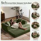 79" Convertible Sofa Bed with Fixed-Shape Frame & Removable Armrests, Modular - Image 6