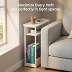 Narrow Side Table, 3-Tier Slim End Table - Image 8