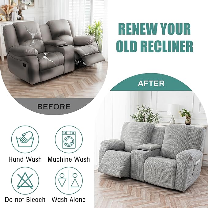 Genina Recliner Loveseat Covers - Image 6