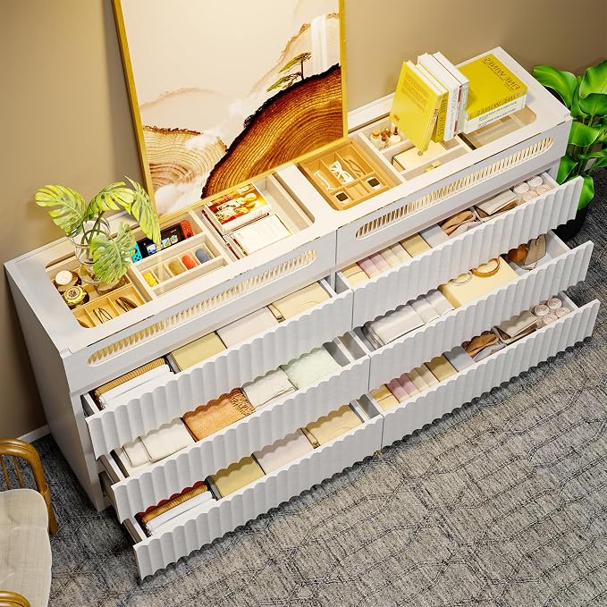 senlin Fluted 8 Drawer Dresser, - Image 4