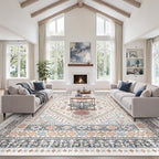 Pink Rugs for Bedroom-10x14 Area Rugs for Living Room, Dining Room, Low Pile by Zesthome