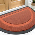 OLANLY Half Circle Front Door Mat Outside 29.5x17 All-Season Rubber Doormat | by OLANLY