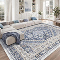 10x12 Area Rugs for Living Room, Large Washable Rug, Dining Room, Low Pile by Zesthome