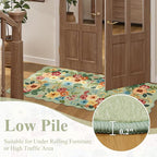 DUKINO 2x7 Runner Rug for Hallway, Floral Washable Rug for Kitchen, Stain - Image 8