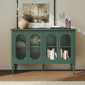 Vintage Buffet Sideboard with 4 Glass Doors, Deractive Crezada by MOIANJI