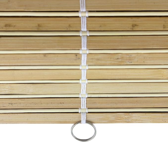 Red Lantern Burnt Bamboo Cordless Window Shade - Image 8