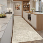 Soalmost Hallway Runner Rug 2'6" x 12' Washable Long Kitchen Rugs Beige | - Image 2