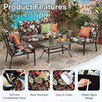 Waterproof Outdoor Cushion Covers, Stretch Patio Slipcovers | UV Resistant - Image 7