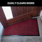 Front Door Mat, Indoor Outdoor Welcome Entryway Entrance Doormat, 30x17 Red | - Image 4