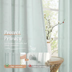 Light Filtering Linen Curtains 63 Inch Length - Image 5