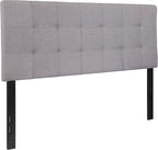 Flash Furniture Bedford Tufted Upholstered Full Size Headboard in Light Gray - Image 3