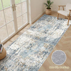 LOONGRUG Runner Rug 3x8 Washable Non-Slip Kitchen Neutral Modern Rug | Abstract - Image 3