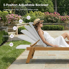 PURPLE LEAF Extra Large Patio Chaise Lounge 2 Pieces French Outdoor Wicker - Image 8