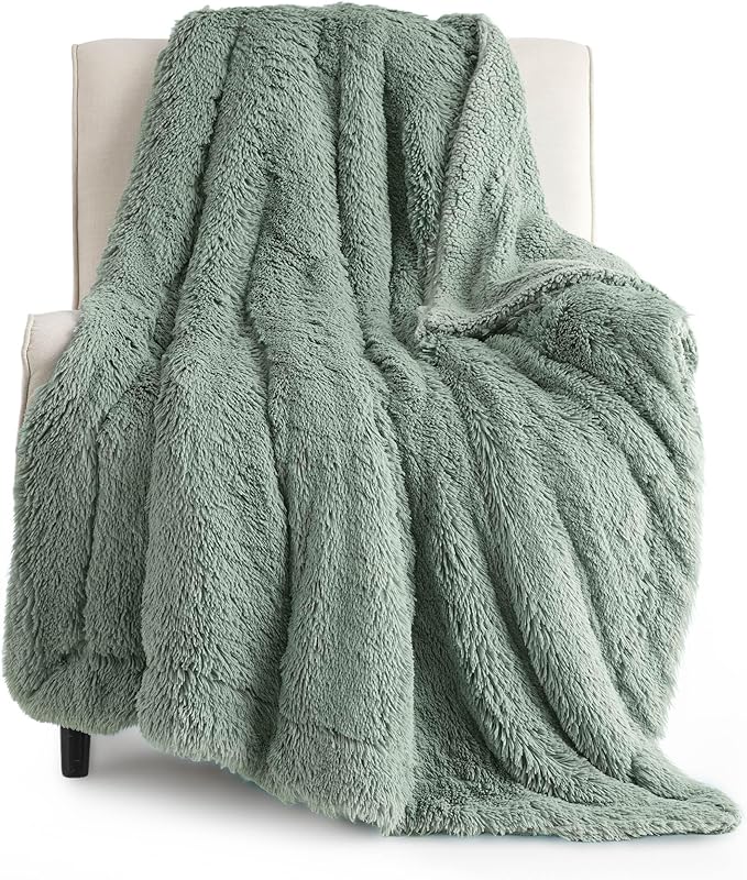 Bedsure GentleSoft Fluffy Sage Green Throw Blanket, Sage Green Decor by Unknown