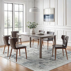 Soalmost Abstract Area Rug 6x9 for Living Room Washable Rugs Gray/Blue | - Image 3