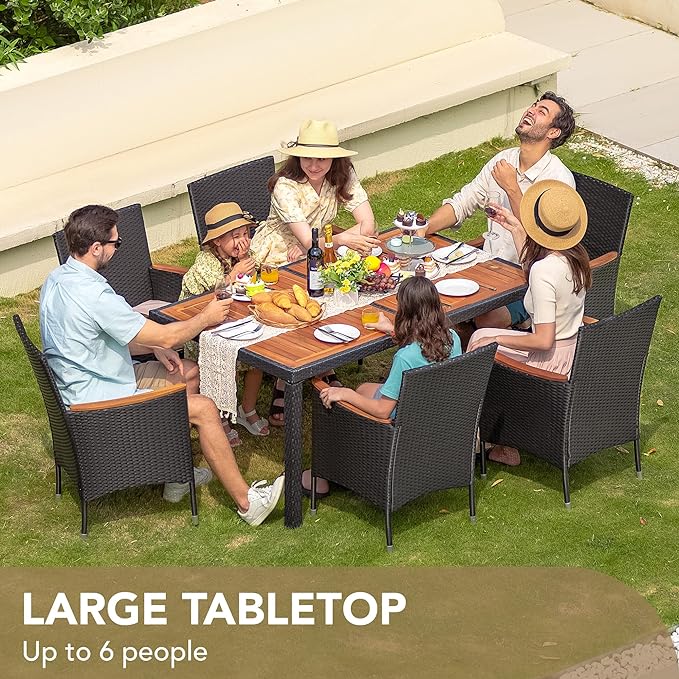 Devoko Dining 7 PCS Furniture, Patio Conversation Set - Image 4
