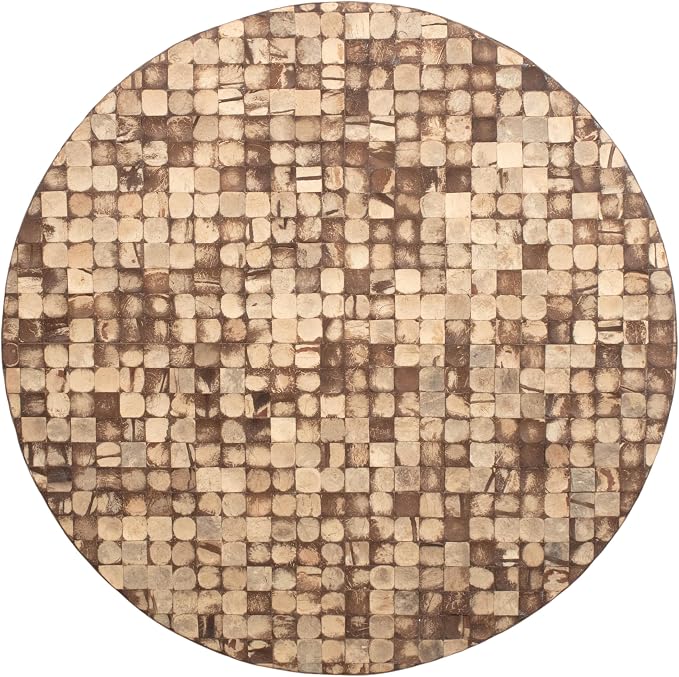 East at Main Mila Brown Coffee Table – Round Boho Pedestal Table - Image 6