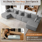 168" Cloud Sectional Couch, Comfort U Shaped Sofa - Image 3