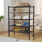 ROMGUAR CRAFT 5 Tier Bamboo Shoe Rack - Image 3