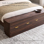 T4TREAM Fluted Queen Size Bed Frame - Image 6