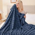 EXQ Home Gentle Soft Fleece Throw Blanket – Cozy Lightweight 3D Imitation - Image 3
